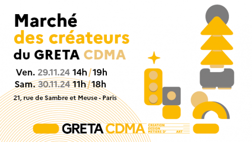 Bannière marché des créateurs du GRETA CDMA