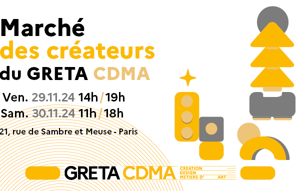 Bannière marché des créateurs du GRETA CDMA