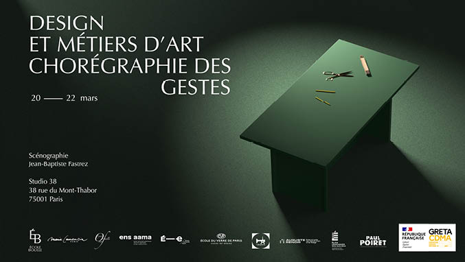 Bannière web Design et métiers d'art chorégraphie des gestes studio 38