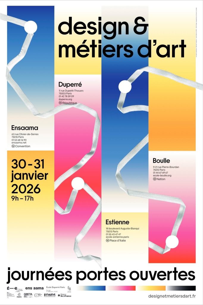 JPO école design métiers d'art 2025 Boulle Estienne Duperré Ensaama