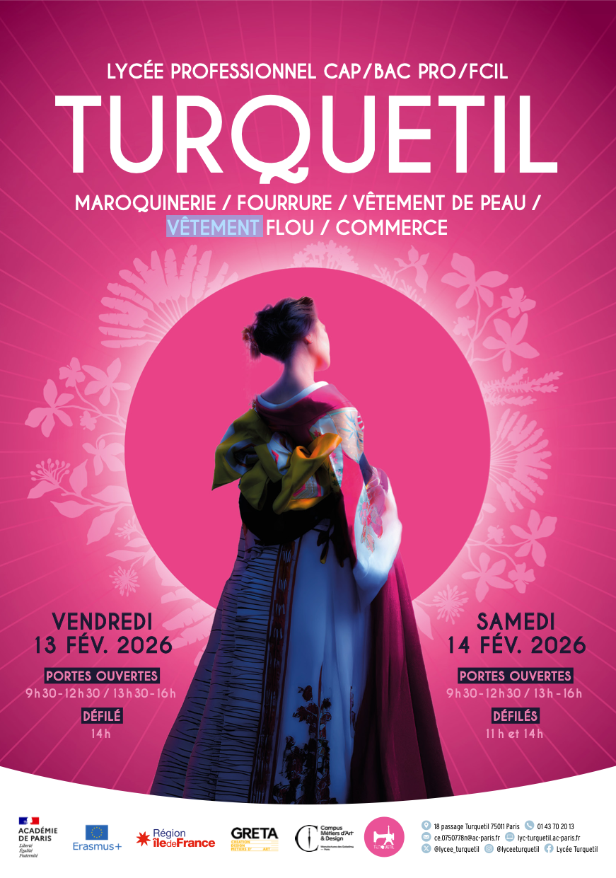 Affiche JPO lycée Turquetil 2026 Affiche JPO lycée Turquetil 2026