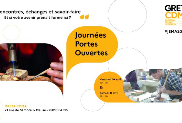 Journées Portes Ouvertes du GRETA CDMA lors des JEMA 2026 – Découvrez nos formations aux métiers d’art et du design