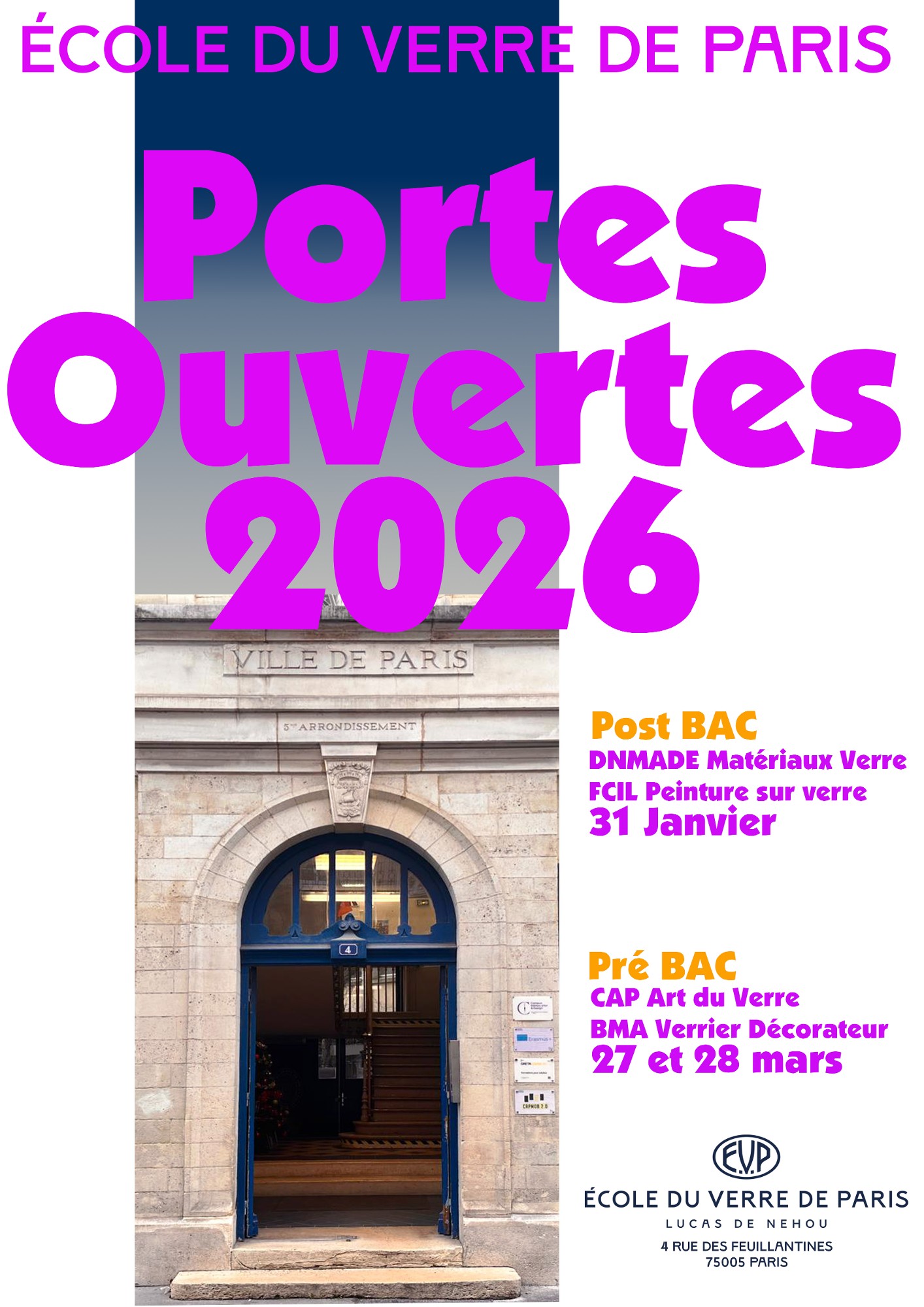 Affiche JPO lycée Lucas de Nehou 2026
